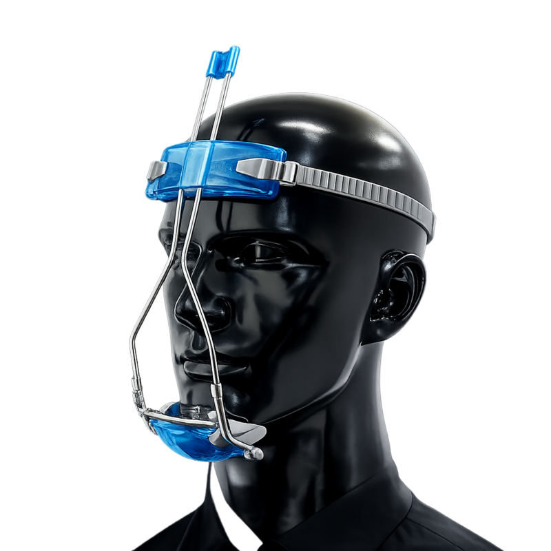 Face mask protraction headgear for underbite correction